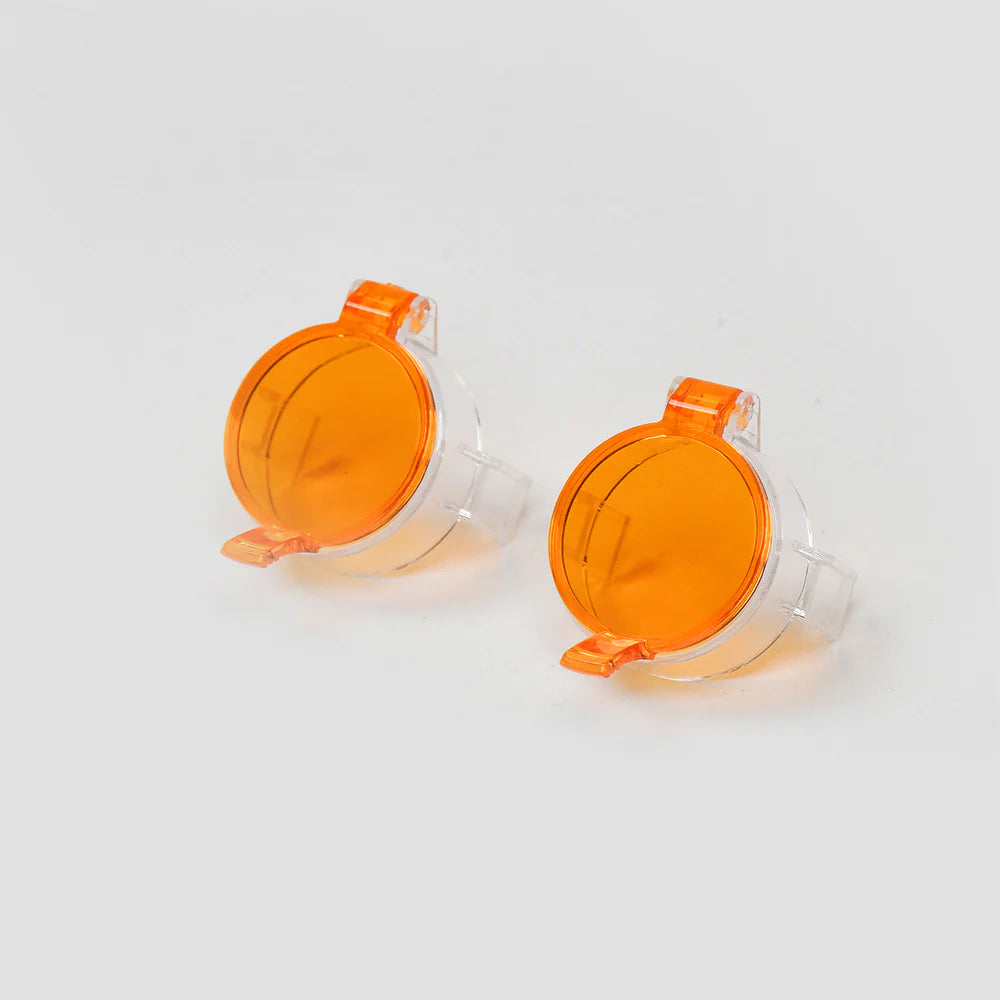 Light Filters/Caps - Amber(flip) (Pair) for Headlamp