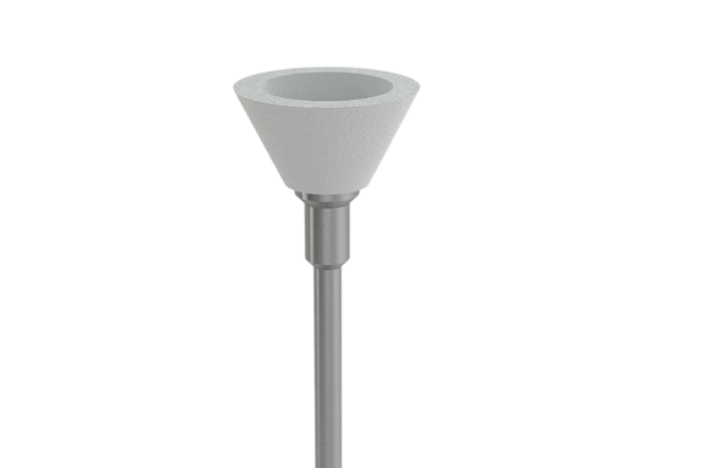 White Pearl Inverted Cone, 12 x 6 mm